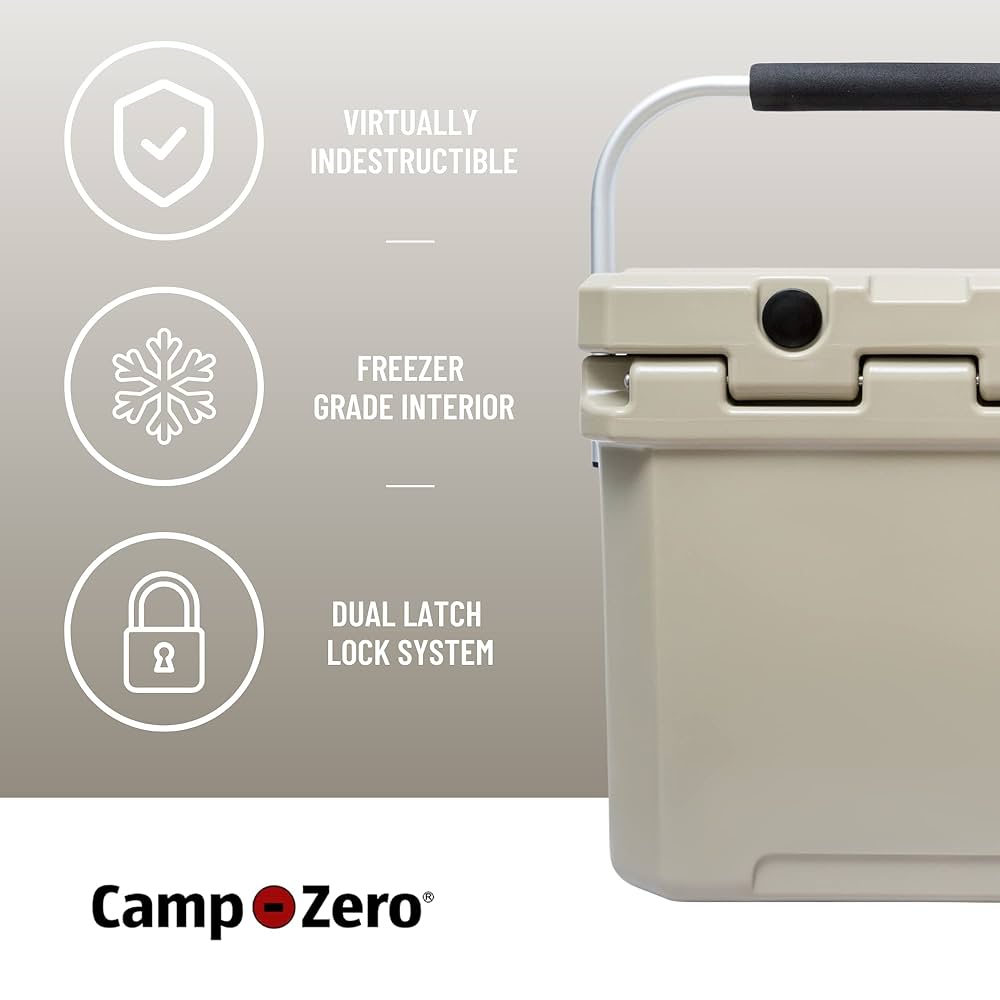デジーノ カルマートDESIGNO RAISE Calmart 74CM+ CAMP-ZERO 80 - 84.54 Qt. Premium Cooler with Molded-In Cup